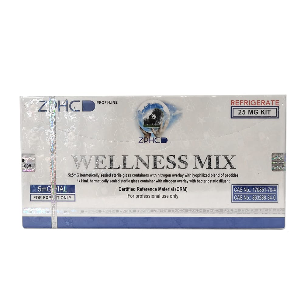 Wellness Mix ZPHC — 25 mg (Ipamorelin 2.5 mg + CJC-1295 2.5 mg) — 5 vials × 5 mg Wellness Mix for sale online